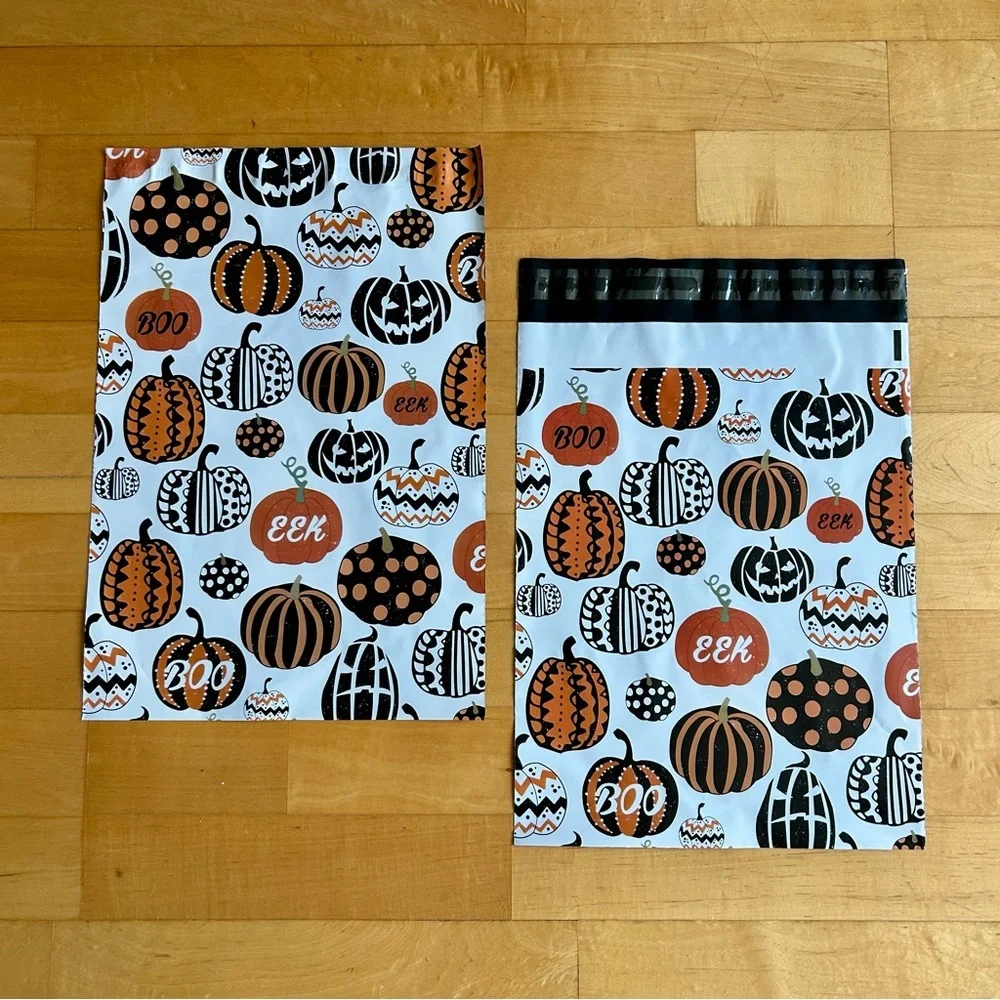10 Count - 10x13 Polymailers (5/PINK PUMPKINS) + 5/ORANGE PUMPKINS)